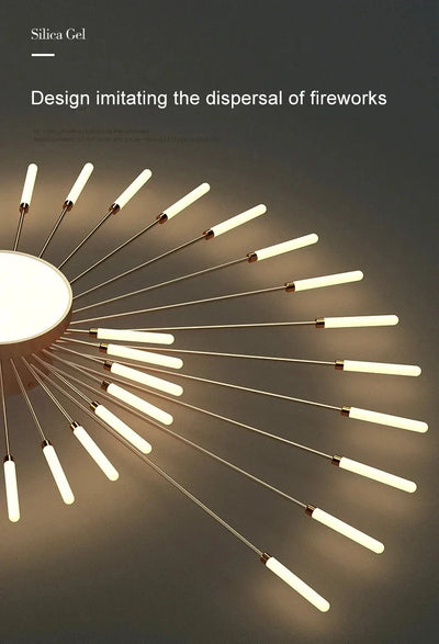 Modern Designer LED Ceiling Lamp – Creative Fireworks Art Lighting for Home Interiors