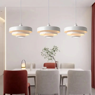 Nordic LED Pendant Light: Macaron-inspired Carbon Steel Aluminum Design in White, Dark Green, and Orange