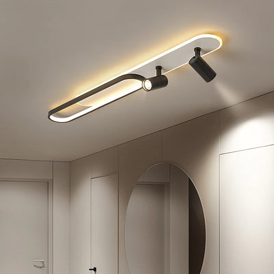 Minimalist LED Ceiling Light with Spotlights - Modern Track Lights for Bedroom, Lobby, Dining Room, and Corridor