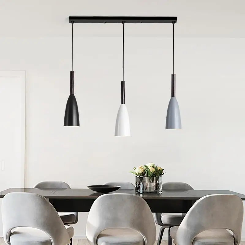 Sleek Modern 3-Head Nordic Pendant Light  for Living Room, Dining Table, Kitchen Island, and Bedroom Decor