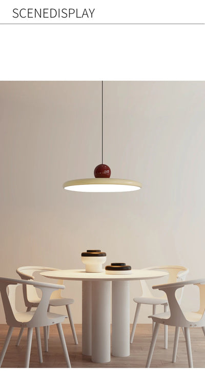 Nordic Cream Wind Flying Saucer Pendant Light – Retro Bauhaus Design for Elegant Spaces