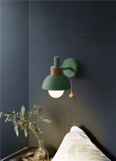 Modern Macaron Wall Light with Switch – Versatile Wall Sconce for Bedroom, Living Room, Bathroom, and Stairs