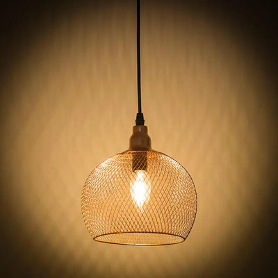 Modern Rose Gold Bird Cage Chandelier (E27 Base) - Pendant Light for Living Rooms, Restaurants & More