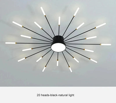 Modern Designer LED Ceiling Lamp – Creative Fireworks Art Lighting for Home Interiors