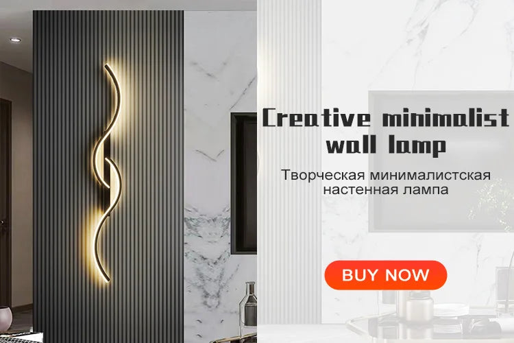 Modern LED Bedside Wall Lamp for Living Room, Bedroom, Stairs, TV Background - Minimalist Interior Wall Light