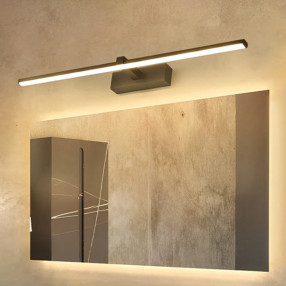 Modern LED Bathroom Wall Light: Aluminum Fixture with Three Color Options