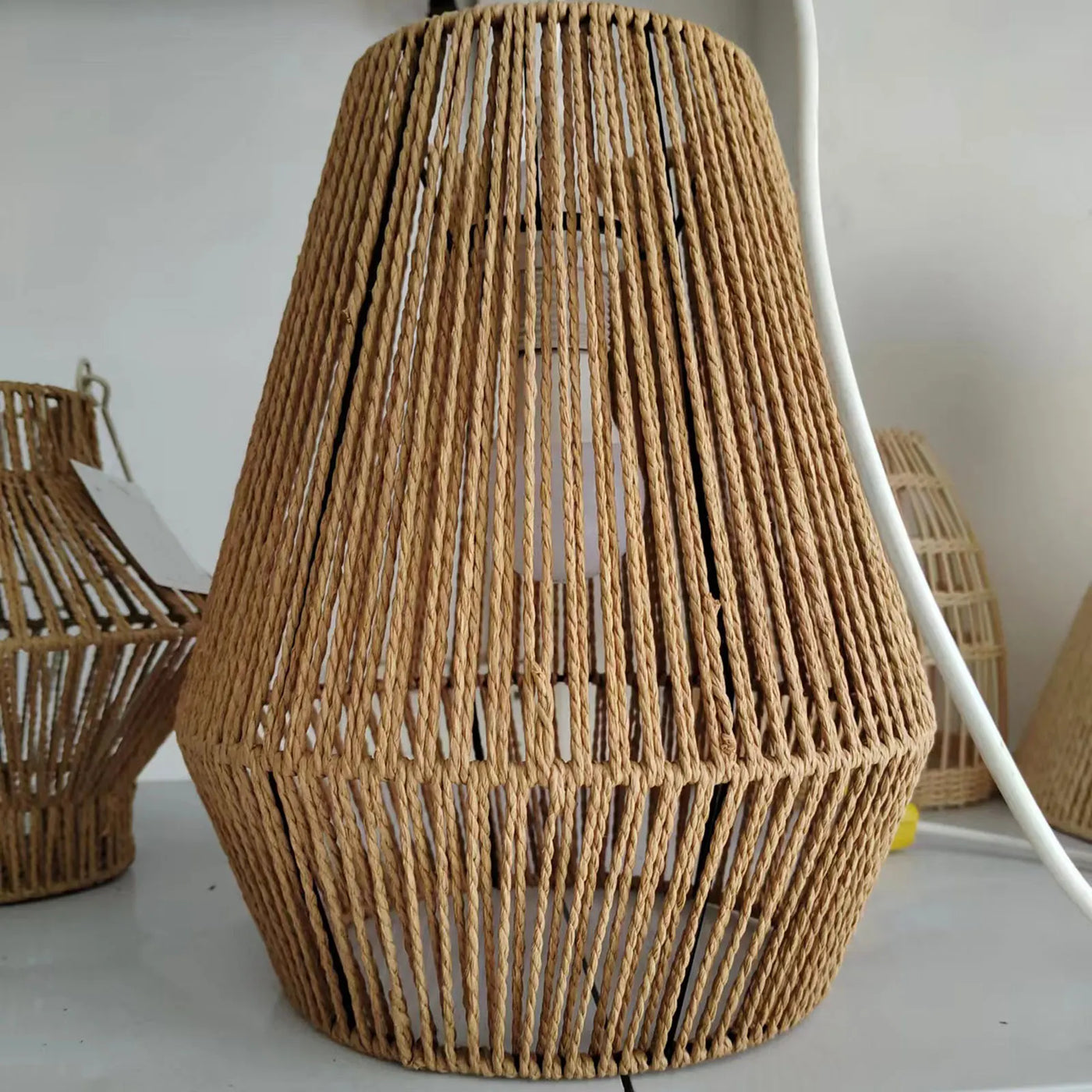 Woven Lampshade Chandelier Cover: Elegant Hanging Light Shade for Dining Rooms, Restaurants