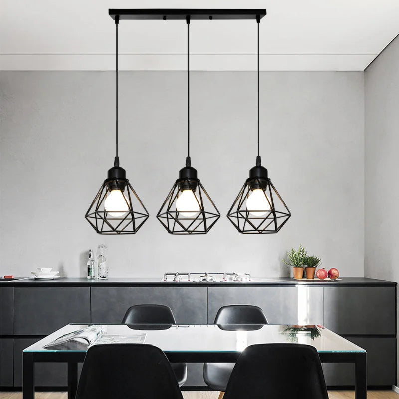 Modern Nordic Iron Chandelier - Creative Single Head Pendant Light for Living Room, Bedroom, and Dining Area