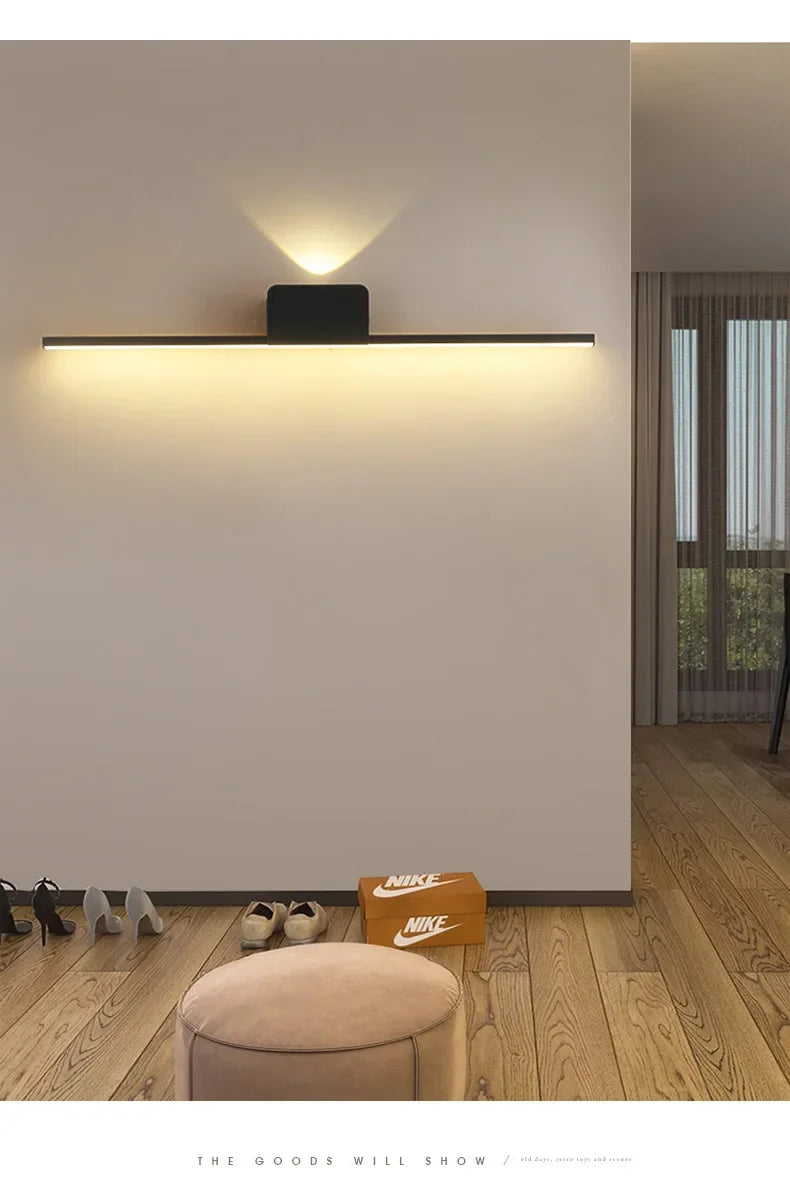 Modern Minimalist LED Wall Lamp - Dimmable Bedroom & Living Room Sconce