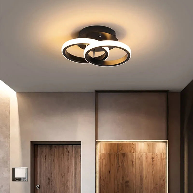 Modern LED Chandelier: Contemporary Ceiling Lamp for Dining and Bedroom - Surface Mounted, Dimmable, Elegant Ivory Finish