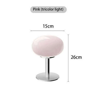 Medieval Cream Glass Table Lamp - Retro Glass Standing Lamp for Living Room, Bedroom, Study