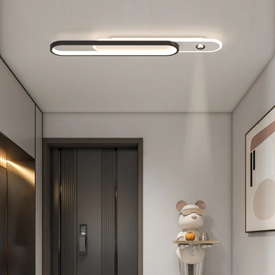 Minimalist Long Strip Ceiling Light with Spotlights for Hallway, Balcony Living Room