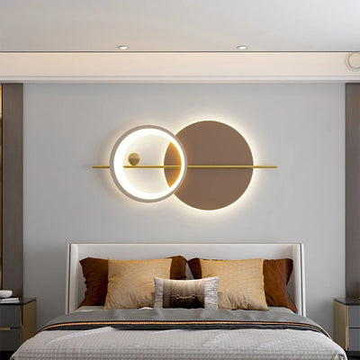 Modern LED Wall Lights Simple Long Ring Background Wall Lamp Living Room Bedroom Bed Corridor Decoration Light Fixtures