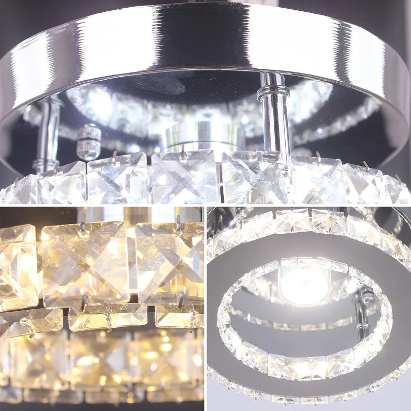 New Modern FRIXCHUR LED Round Crystal Chandelier