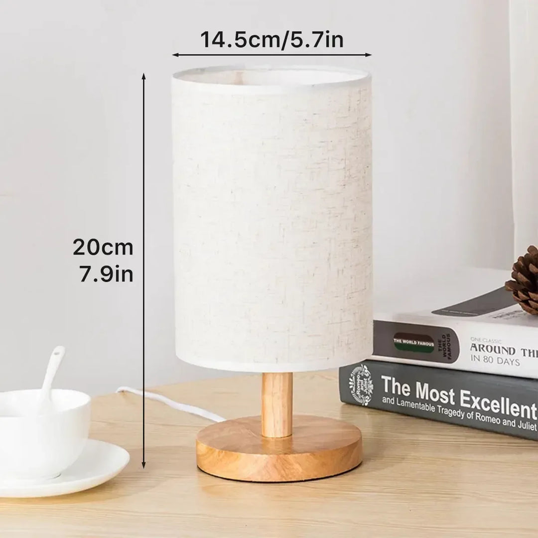 USB Bedside Lamp Night Lights Table Lamp For Bedroom Wooden Desk