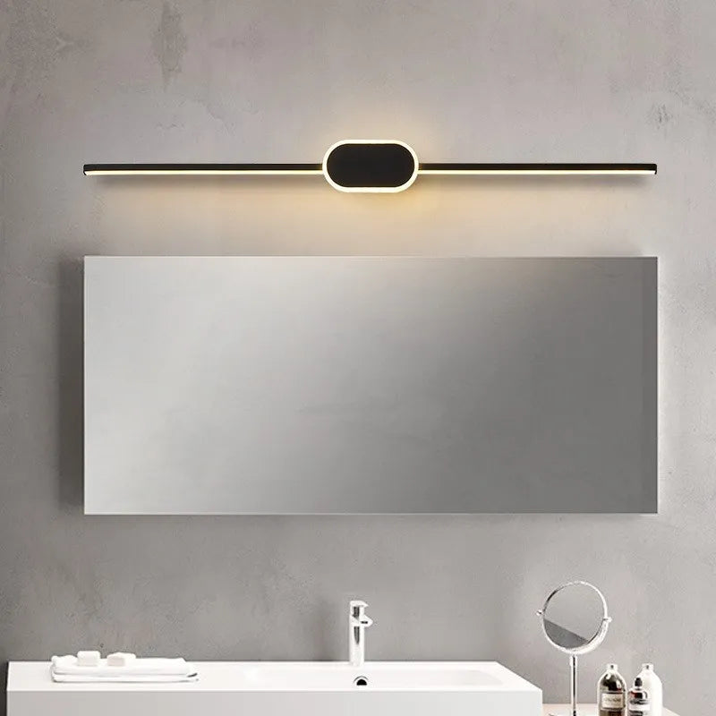 Modern LED Wall Lamps White & Black Mirror Headlights Fixtures for Bathroom, Bedroom & Living Room