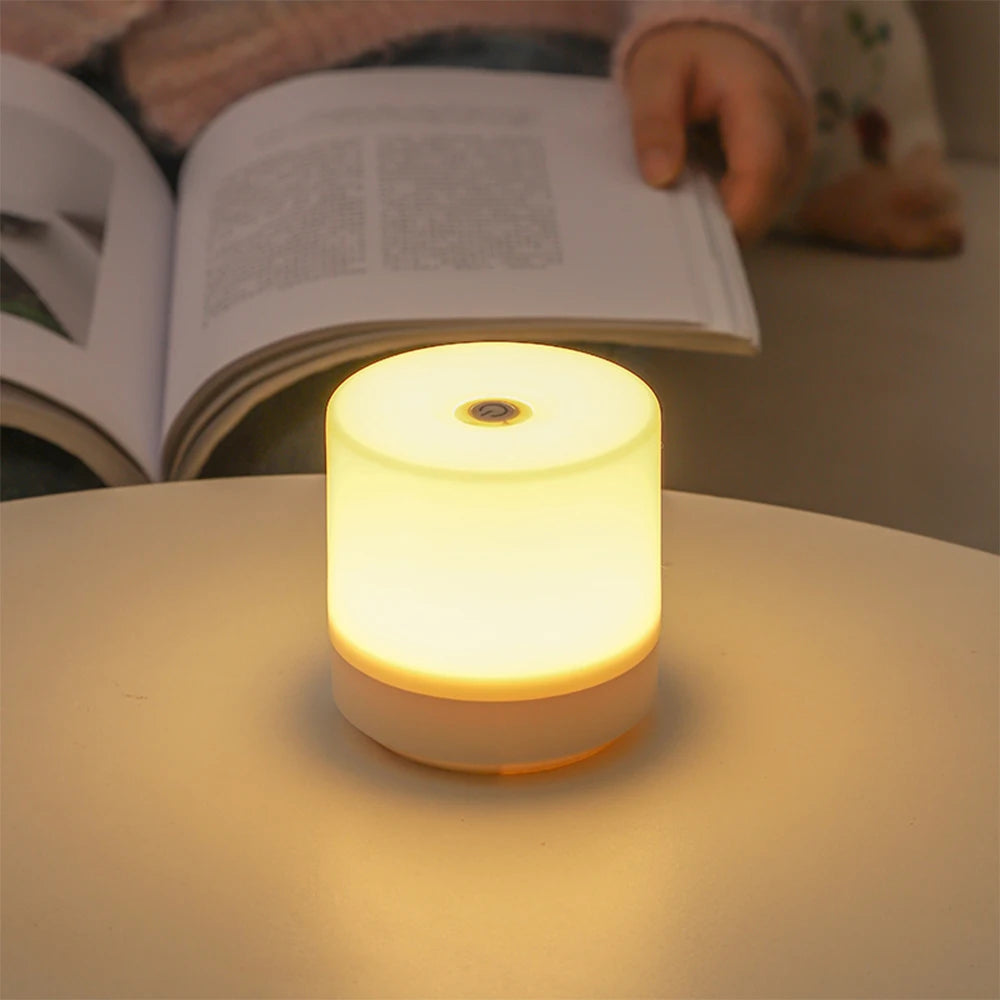 Creative USB Bedside Lamp - Touch Dimming LED Night Light for Bedroom & College Dorm