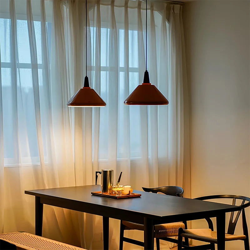 Title: Nordic Bauhaus LED Pendant Light: Infuse Your Space with Creative Simplicity