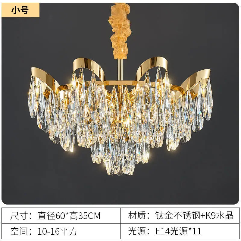 Modern LED Sunflower Crystal Ceiling Chandelier Pendant Lamp, Creating an Atmosphere in Living and Dining Rooms