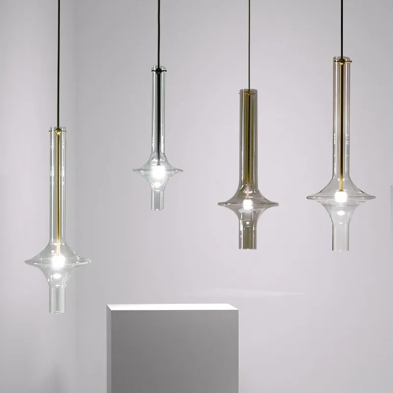 Modern Glass Pendant: Nordic Charm & Dimmable Light for Any Room