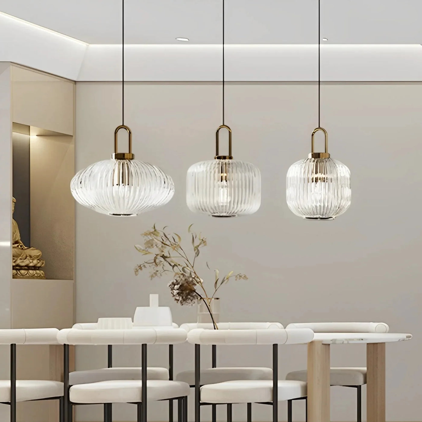 Nordic LED Glass Pendant Light - Minimalist Illumination Fixture for Hall and Dining Room Area