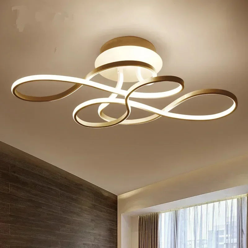 Modern LED Chandelier Ceiling Lamp: Stylish Lighting Fixture for Living, Dining, Bedroom, and More