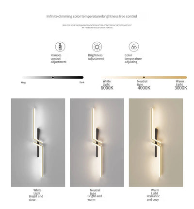 Modern LED Bedside Wall Lamp for Living Room, Bedroom, Stairs, TV Background - Minimalist Interior Wall Light