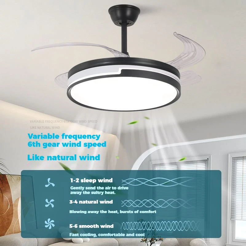 Modern Ceiling Fan with LED Light – Effortless Elegance and Comfort