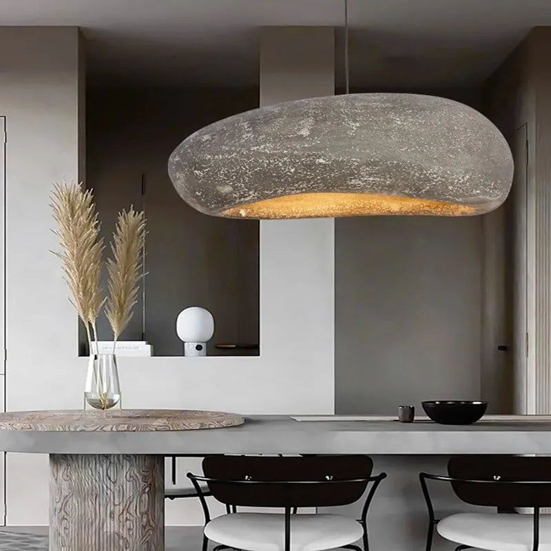 Wabi-Sabi Charm: Handmade Nordic Chandelier with LED for Restaurants & More