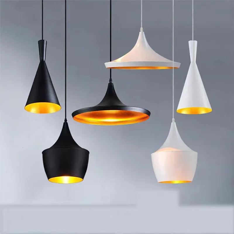 Nordic Wooden ABC Pendant Lights: Modern Dining Room Lighting with Musical Instrument Design