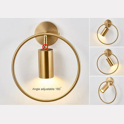 Luxurious LED Nordic Wall Lamp - Modern Brass Plating for Bedroom, Office, or Study