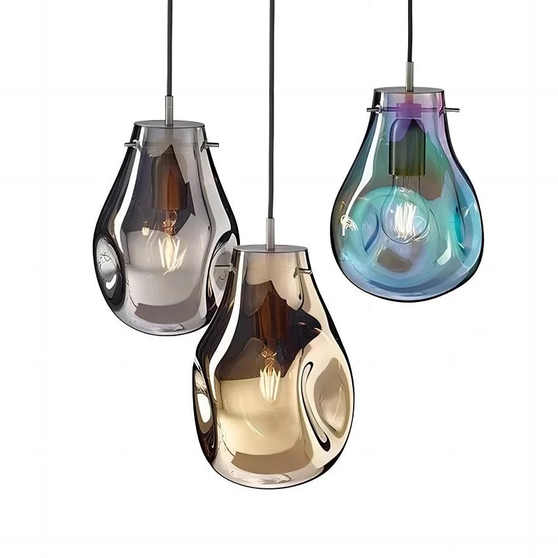 Chic Nordic Macaron Stained Glass Chandelier - Illuminate Your Space with Modern Simplicity