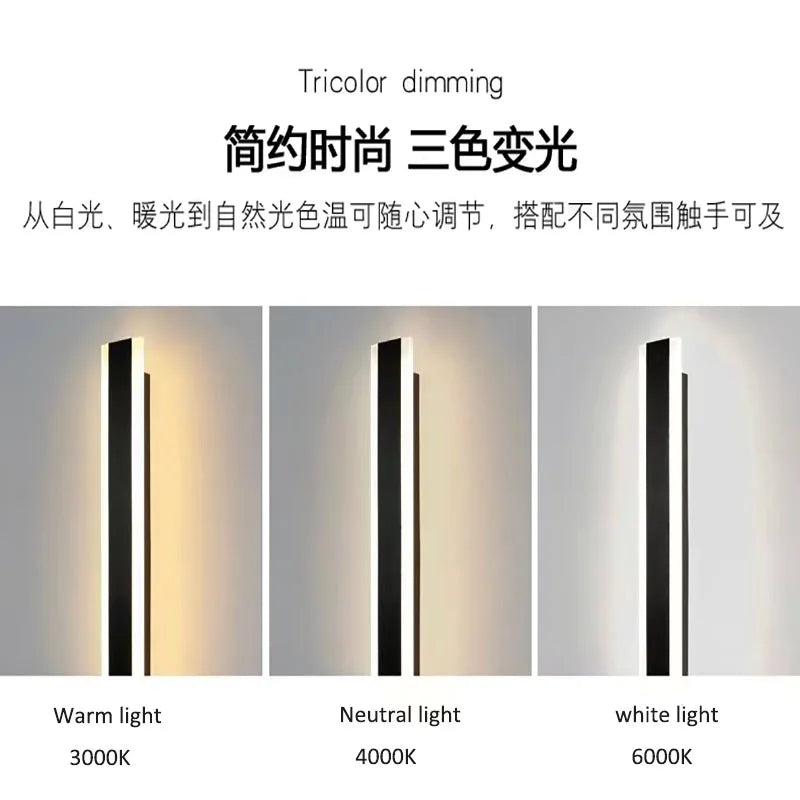 Minimalist Long LED Wall Lamp - Modern Atmosphere Line Modern Light Fixture
