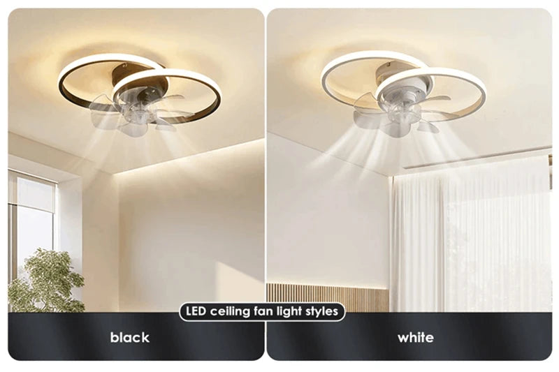 2 in 1 Modern Smart Ceiling Fan – Dimmable LED Ceiling Fan with Light for Bedroom and Living Room