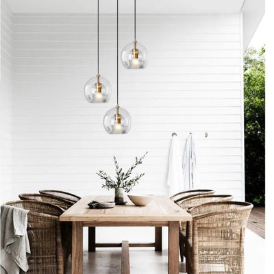 Modern Simple Glass Pendant Lamp for Dining Room: Creative Industrial Style for Kitchen, Bar, Coffee Shop, Bedroom