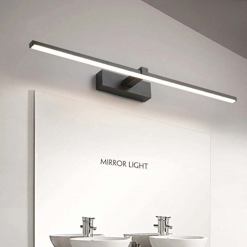 Modern LED Bathroom Wall Light: Aluminum Fixture with Three Color Options