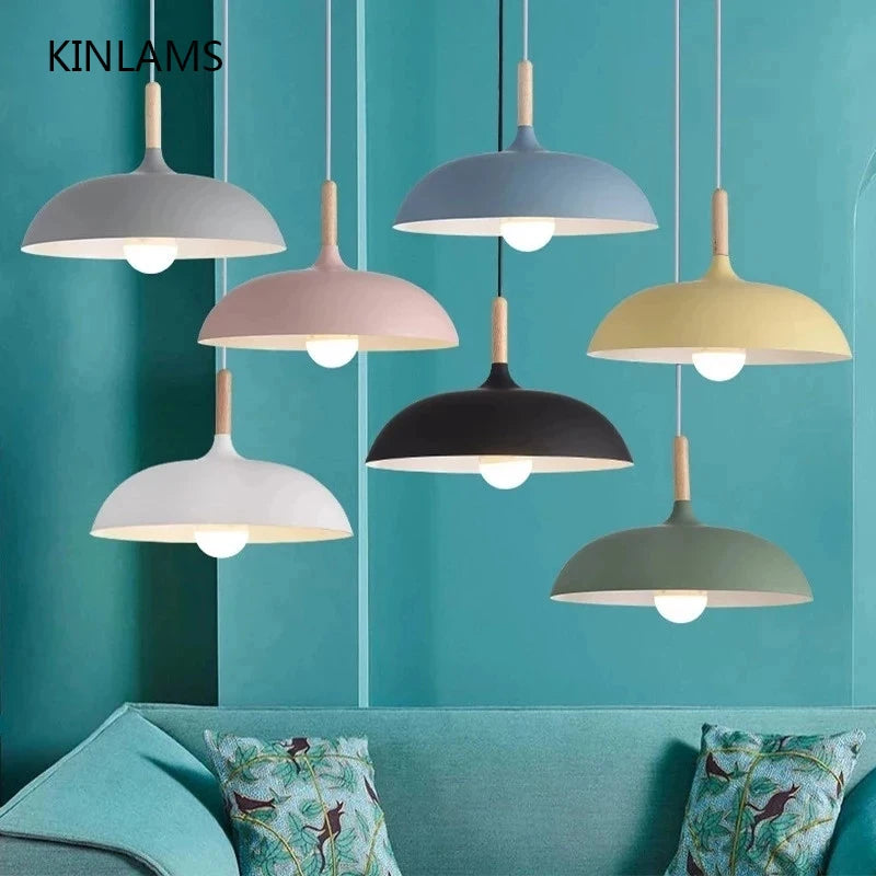 Nordic Modern LED Oak Pendant Ceiling Lights - Stylish Hanging Lamps for Home Indoor Improvement