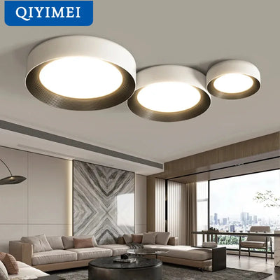 QIYIMEI Nordic Home Decor Chandeliers Lights for Bedroom Kitchen Living Dining Room Indoor Lighting Lamp Lustre Circular Lights