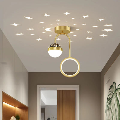 Gold & Black LED Chandelier: Ideal Lighting for Aisles, Porches, Bedrooms, Restaurants, Offices, Coffee Bars & More