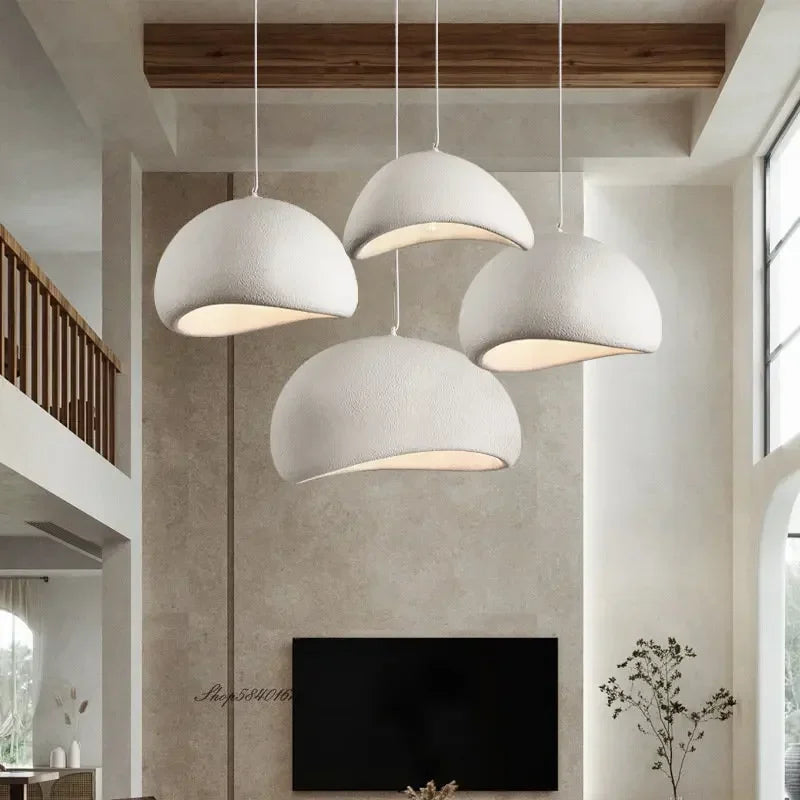 Japan Style Wabi Pendant Lights - Creative Resin Chandeliers for Dining Room and Home Decor