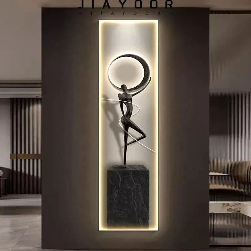 Modern Luxury Entrance Decoration Painting LED Wall Lamp - Artistic Illumination for Enhanced Ambiance