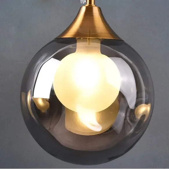 Modern Gold Glass Ball LED Wall Lamp: Stylish Indoor Sconce Light for Living Room, Bedroom, Kitchen