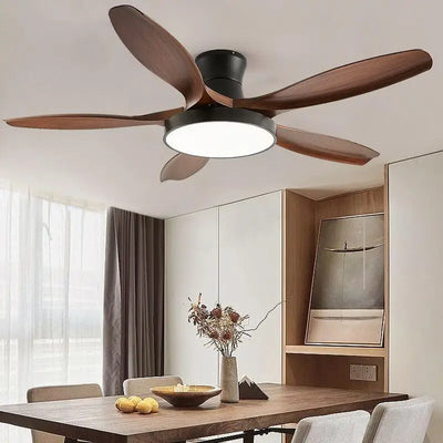 Large Ceiling Fans with LED Light: Remote Control for Living and Bedroom