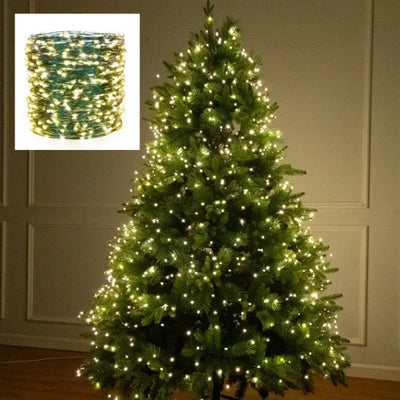 Christmas LED String Lights Green Copper Wire Fairy Lights with USB Remote Control 5M–30M for Holiday Decoration