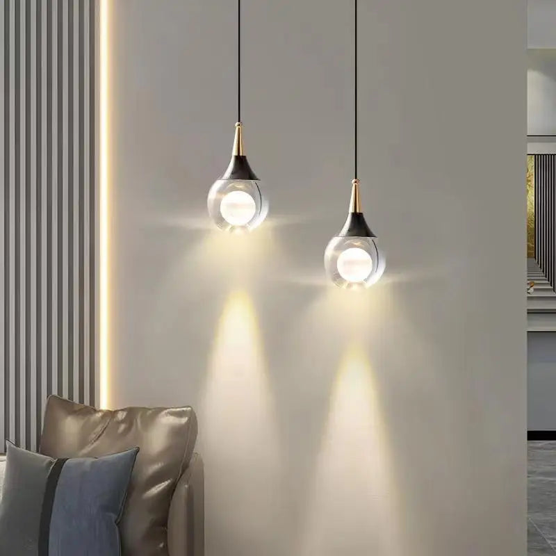 Elegant Nordic Crystal LED Pendant Light - Luxurious Chandelier for Bedroom, Living Room, and More