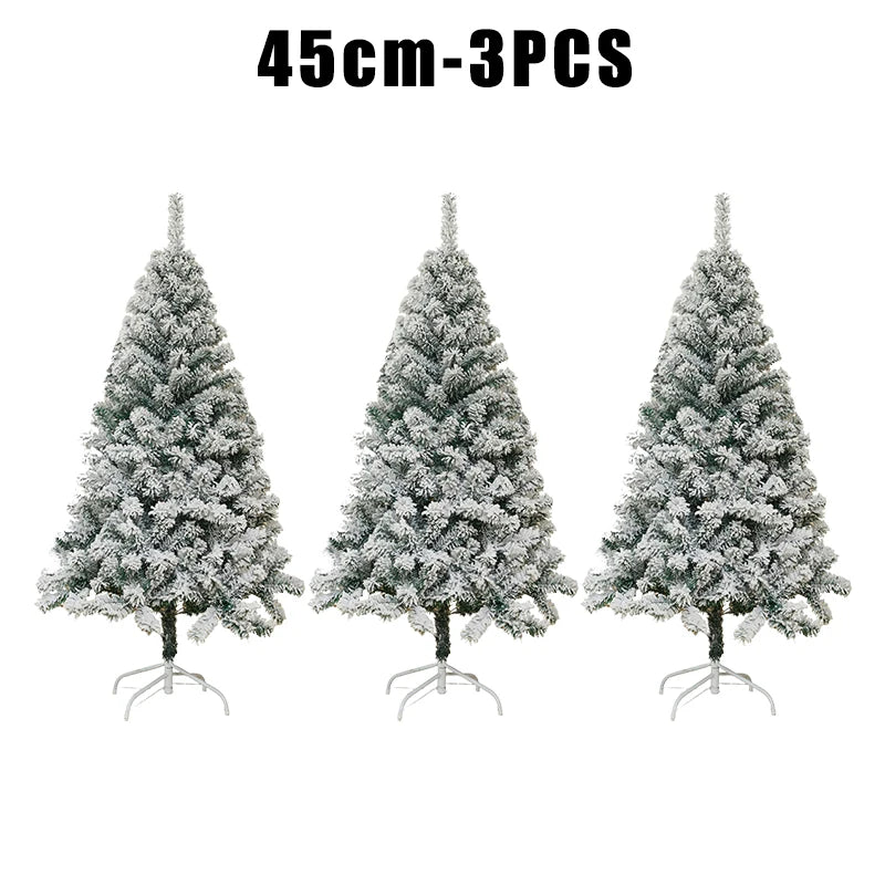 45cm Flocked Mini Christmas Tree with Snow Effect PVC Artificial Holiday Home Decoration
