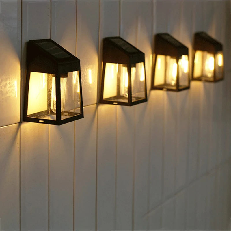 Outdoor Space with Solar Wall Light: Waterproof, Perfect for Garden, Yard, Balcony, Staircase