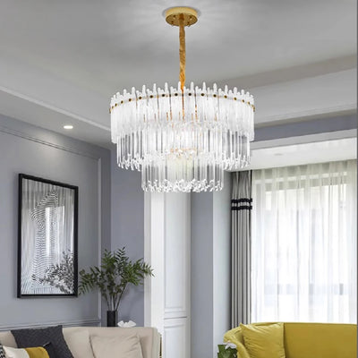 Modern Luxury Crystal Ceiling Chandeliers Living Room Decoration Light Fixture Lustre Lampara Home Appliance