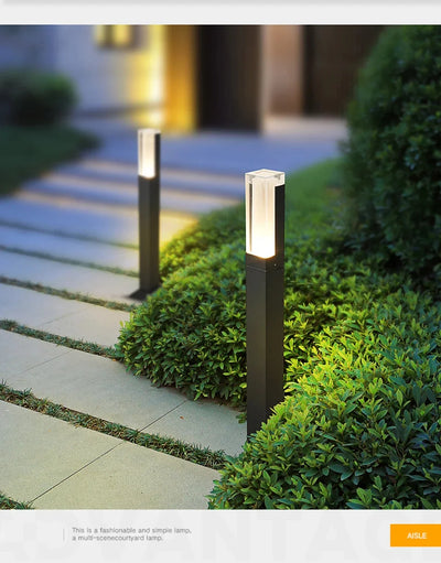 Modern Landscape Path Lights – Outdoor Wired Walkway Lamp for Courtyard and Villa