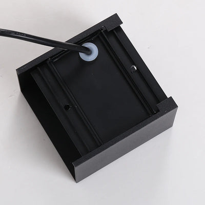 Modern Black Square LED Outdoor Wall Light: Waterproof Sconces for Balcony, Adjustable Angle Up Down Lighting Fixture